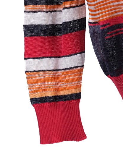 Excellent Missoni Geometric Striped Sweater XL Viscose Men Combined Colors