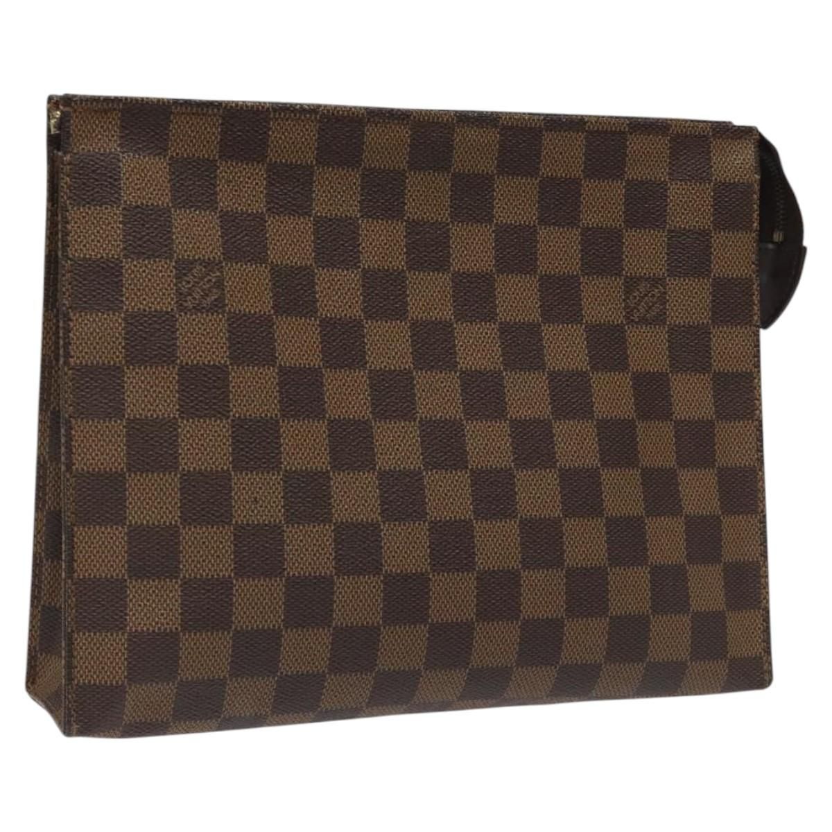 Louis Vuitton Damier Ebene Poche Toilette 26 Pouch N 47543 Lv Auth