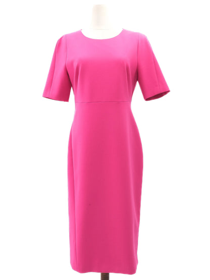 Excellent Hugo Boss Pink Viscose Dress Size L Women