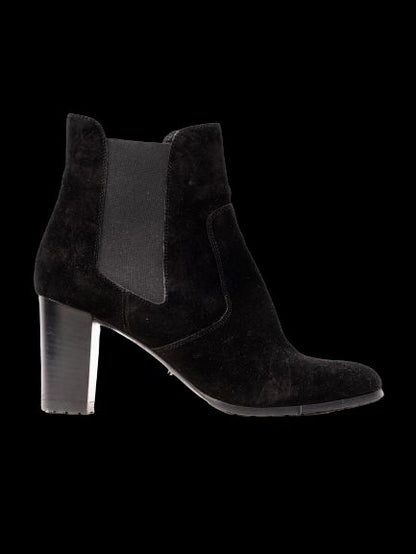 Excellent Sergio Rossi Black Suede Ankle Boots Size 37.5
