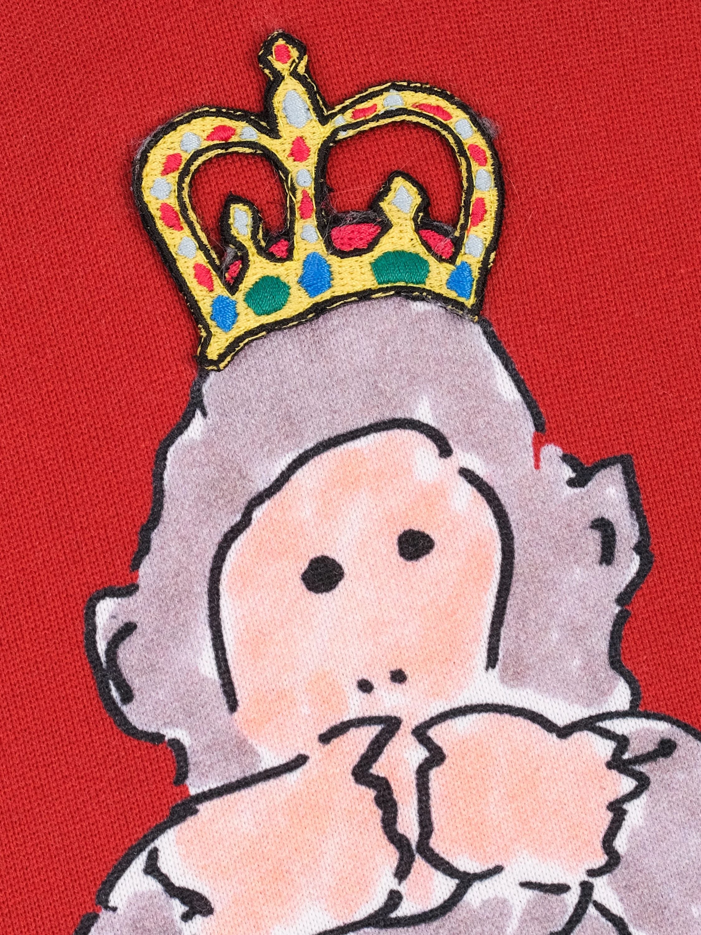 Excellent Dolce Gabbana Red Cotton Hoodie Size 12 for Kids