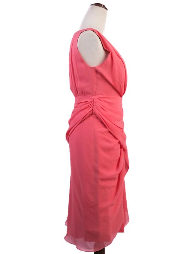 NEW Max Mara Pink Sleeveless Dress Size S Viscose Wrap Style