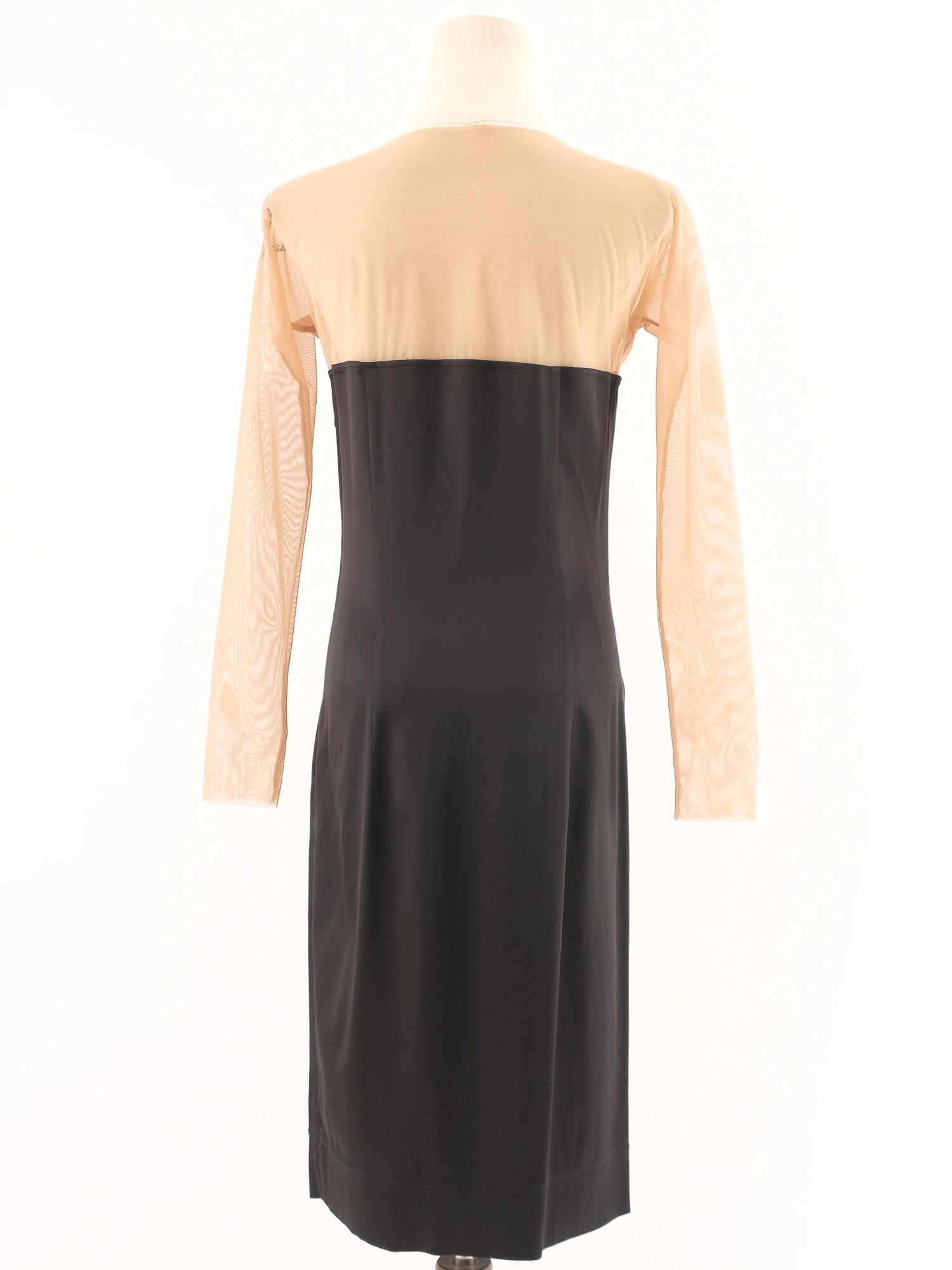 Excellent Love Moschino Dress Beige Top Black Skirt Size M