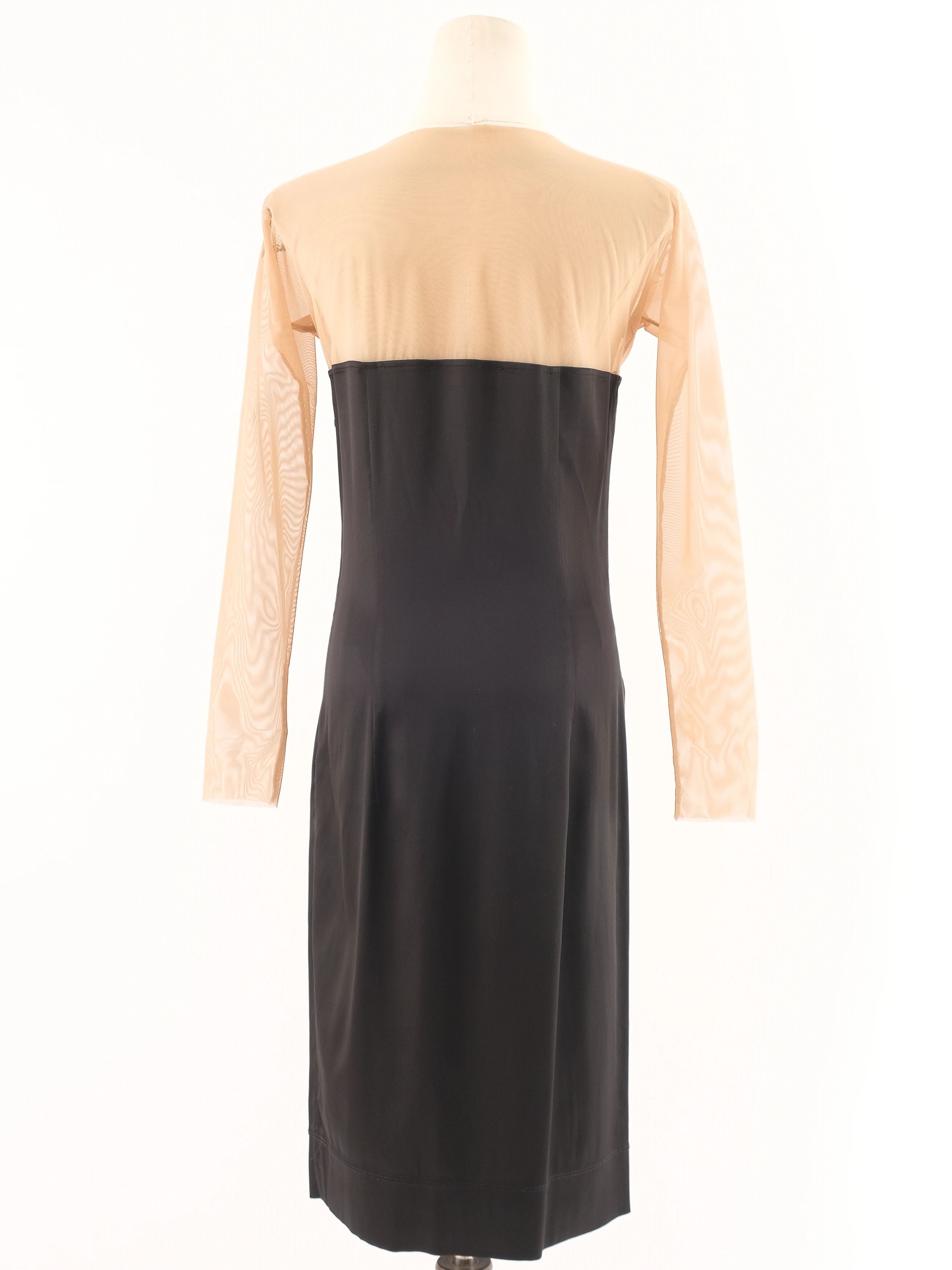 Excellent Love Moschino Dress Beige Top Black Skirt Size M