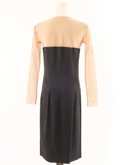 Excellent Love Moschino Dress Beige Top Black Skirt Size M