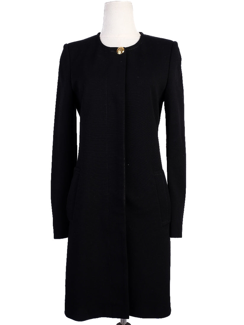 Emilio Pucci Black Viscose Long Sleeve Coat Size N/A