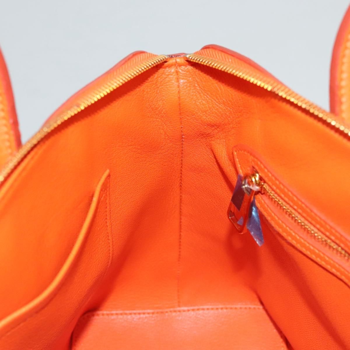 Louis Vuitton Suhari Lockit Pm Hand Bag Taurillon Leather Orange Lv Auth