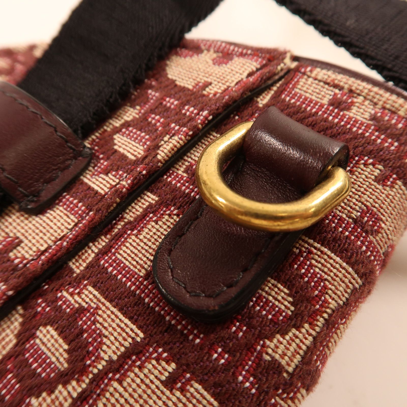 Dior Canvas Golden Waist Bag Red Waist Bag Body Bag Red Canvas Saddle Belt Bag