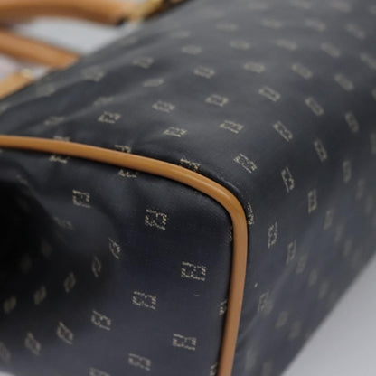 Fendi Hand Bag Pvc Canvas 2way Black Auth