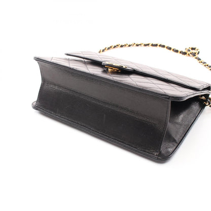 Chanel Black Matelasse Shoulder Bag Lambskin (sheep Leather)