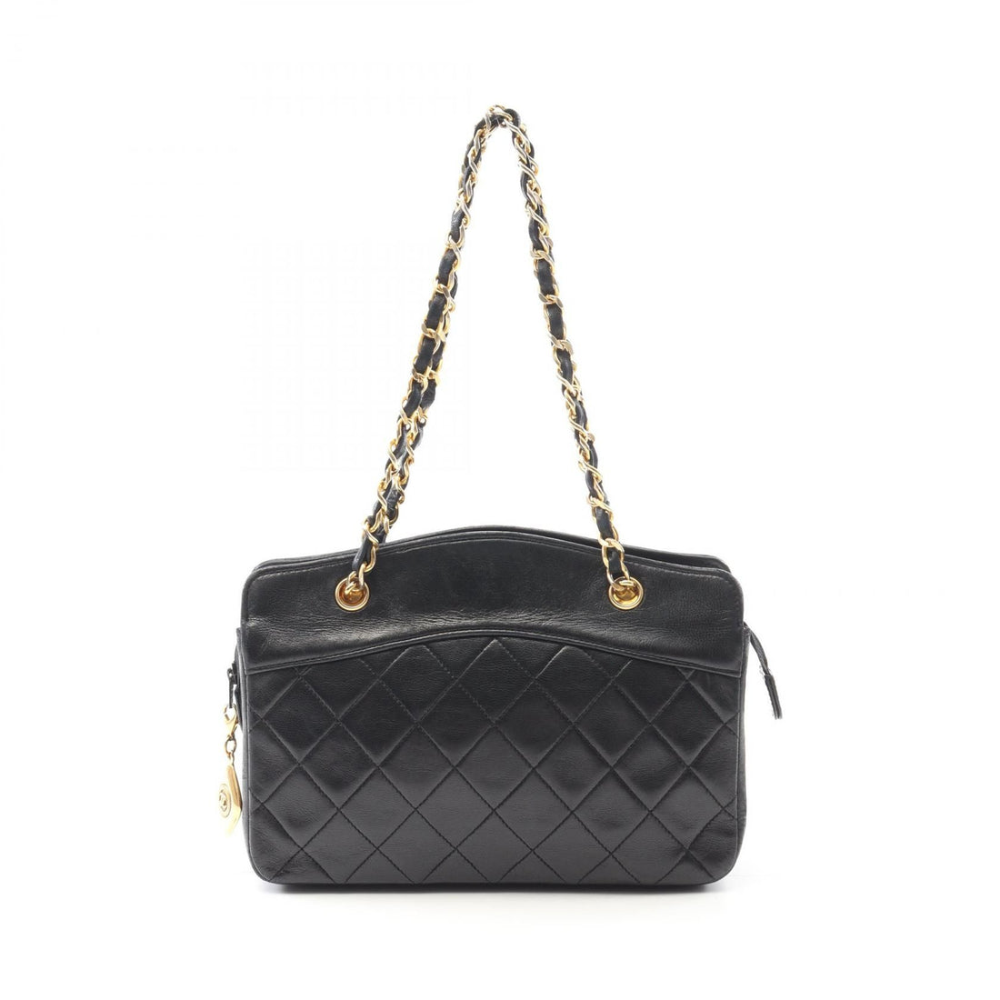Chanel Black Matelasse Handbag Lambskin (sheep Leather)