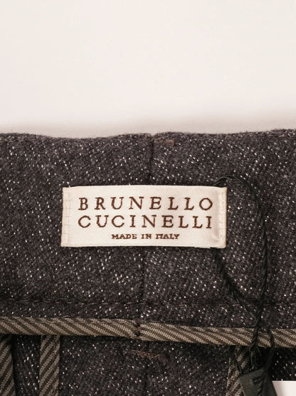 Excellent Brunello Cucinelli Gray Wool Pants Size L Made in Italy