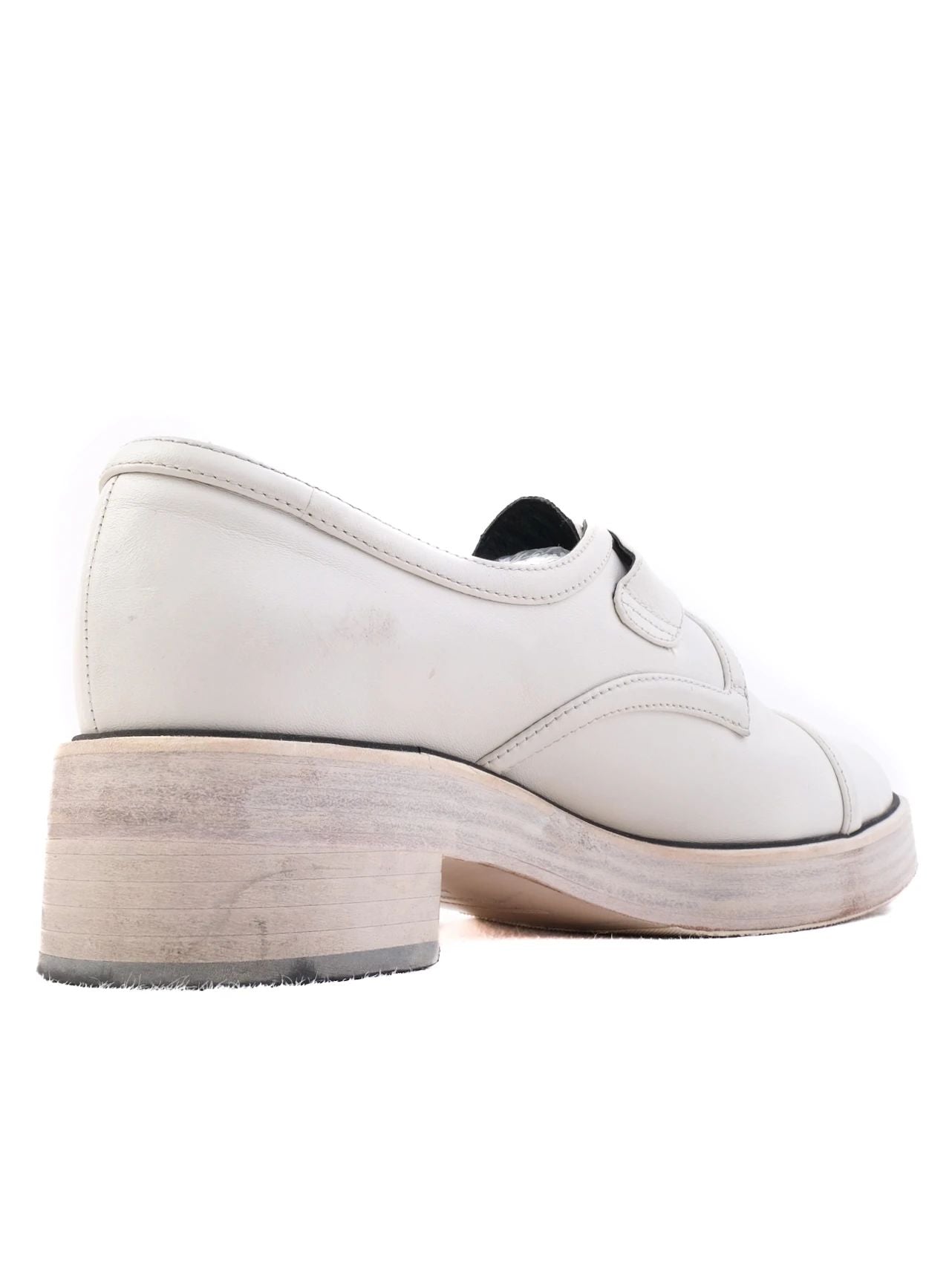 Good Nicholas Kirkwood Gray Leather Block Heel Shoes Size 40
