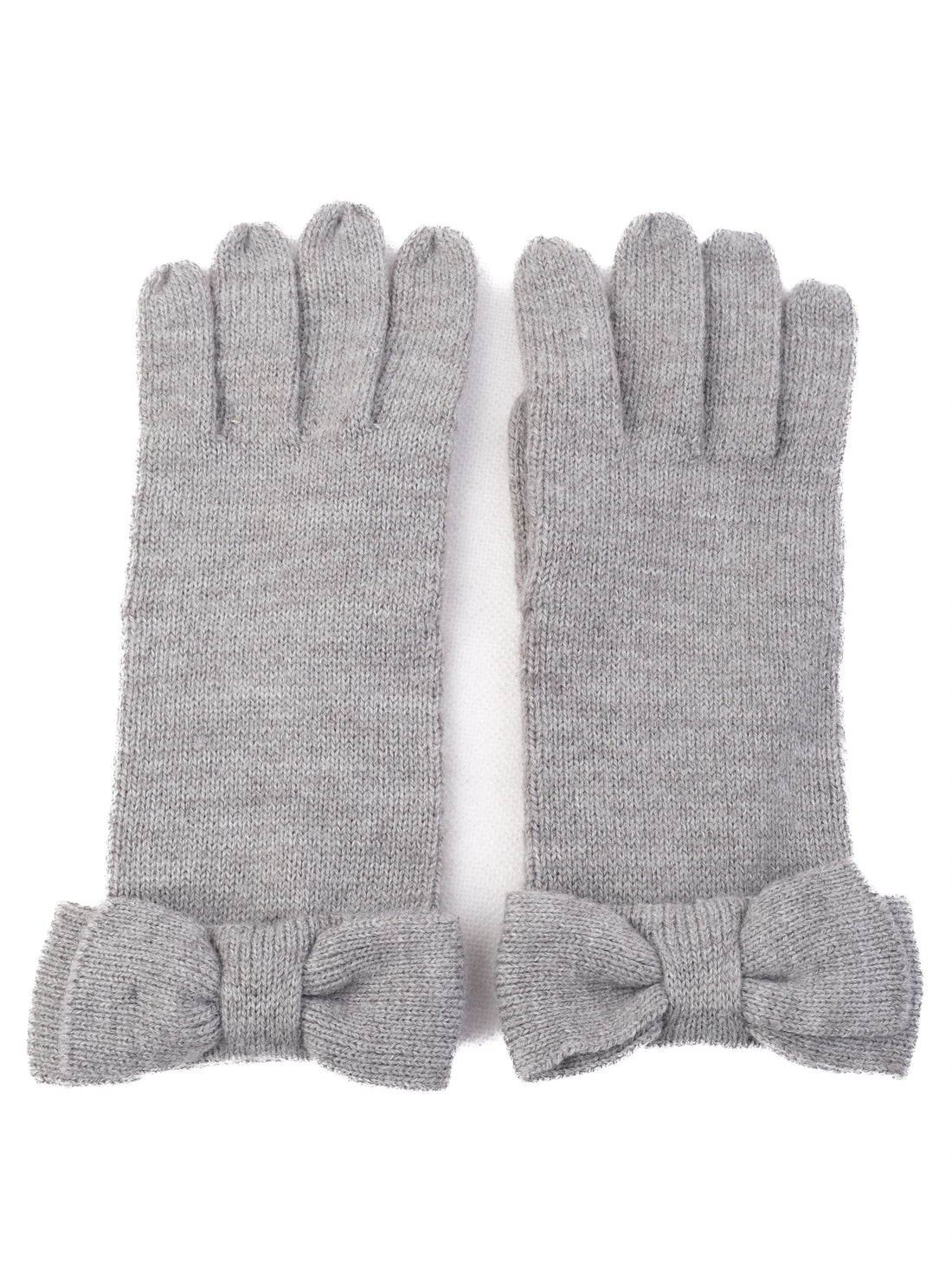 Excellent Kate Spade Gray Wool Gloves with Bow Detail Size S