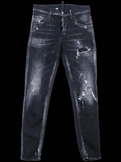 Excellent Dsquared2 Gray Distressed Jeans Size XS for Women