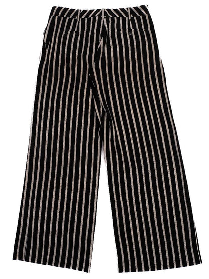 Average Max Mara Black Vertical Stripe Pants Size L Weekend MaxMara