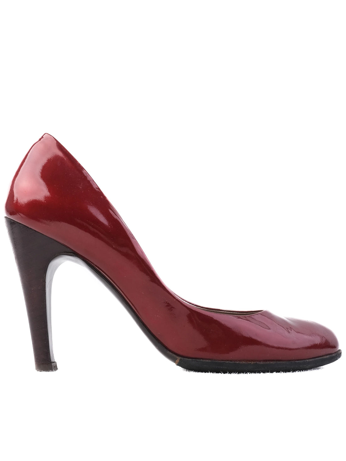 Excellent Salvatore Ferragamo Red Leather High-Heeled Pumps Size 38.5