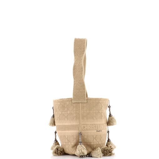 Dior D-Bubble Bucket Bag, Embroidered Canvas