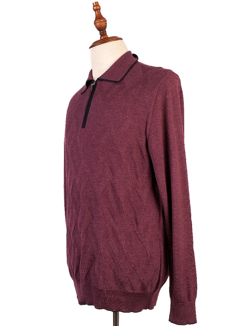 Dalmine Excellent Condition Purple Wool Sweater Size L