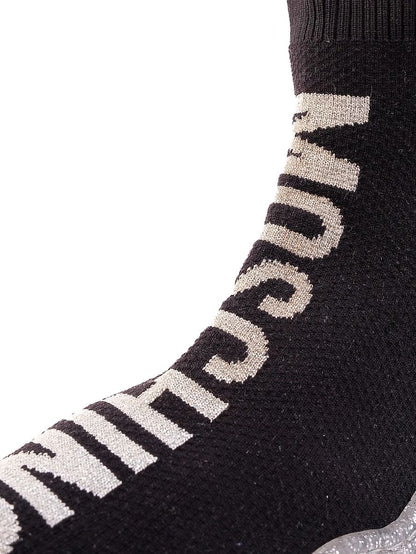 Perfect Moschino Black High-Top Sneakers for Kids Size 34
