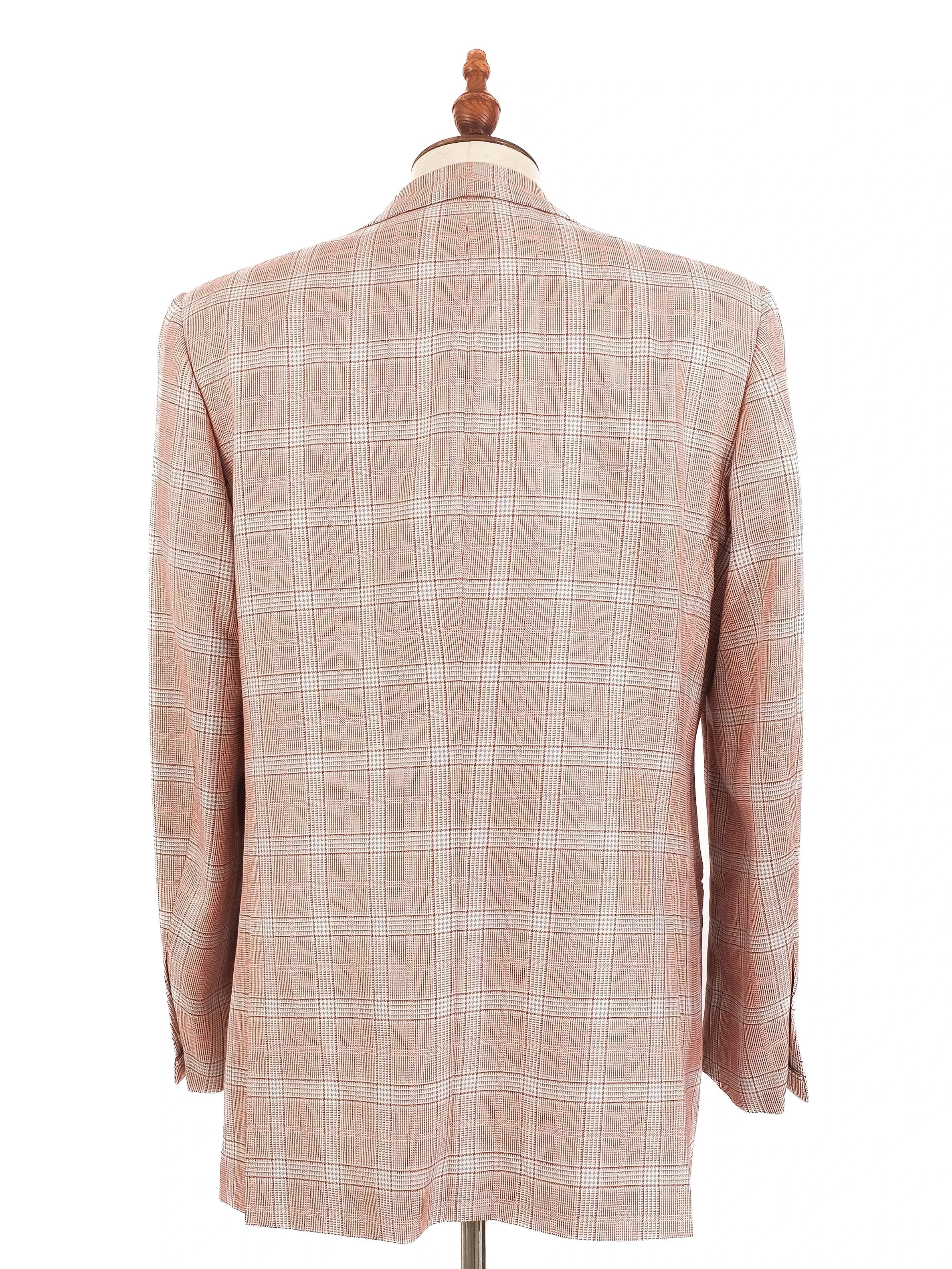 Excellent Feru Plaid Blazer Combined Wool Size M for Men