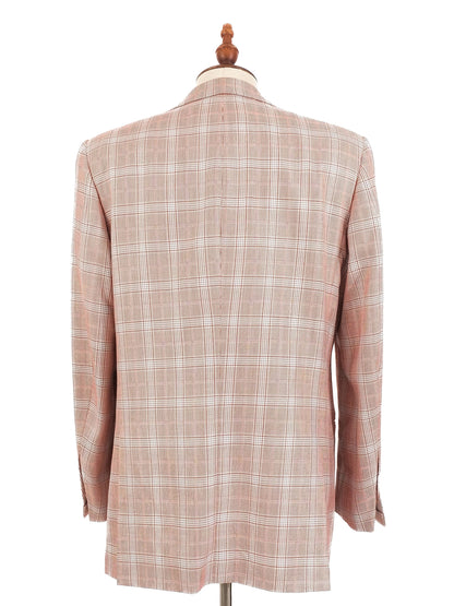 Excellent Feru Plaid Blazer Combined Wool Size M for Men