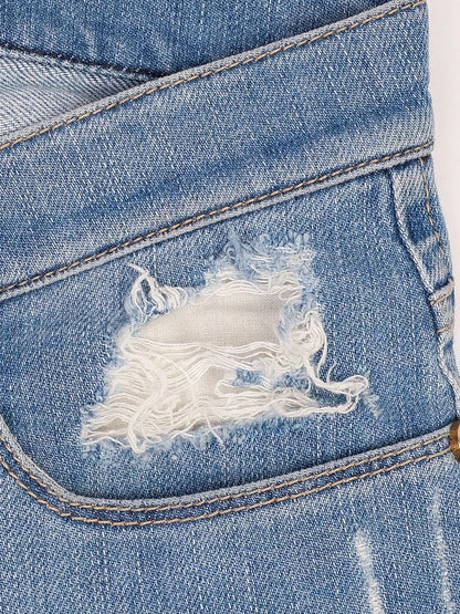 Good Plein Sud Blue Distressed Jeans Women&