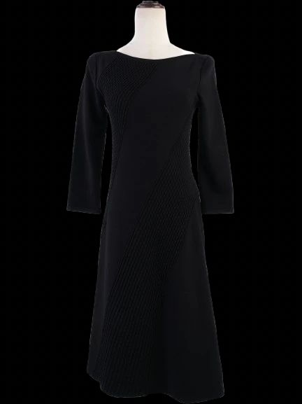 Excellent Roberto Cavalli Black Viscose Dress Size M Long Sleeve