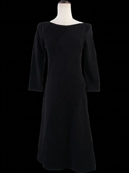 Excellent Roberto Cavalli Black Viscose Dress Size M Long Sleeve