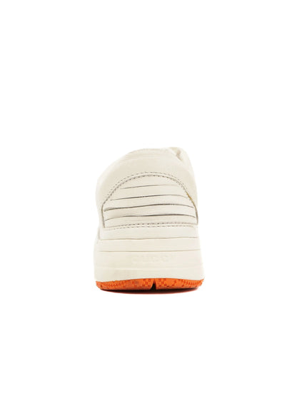 Gucci White Sneakers with Orange Accents Size 36 - Good Condition
