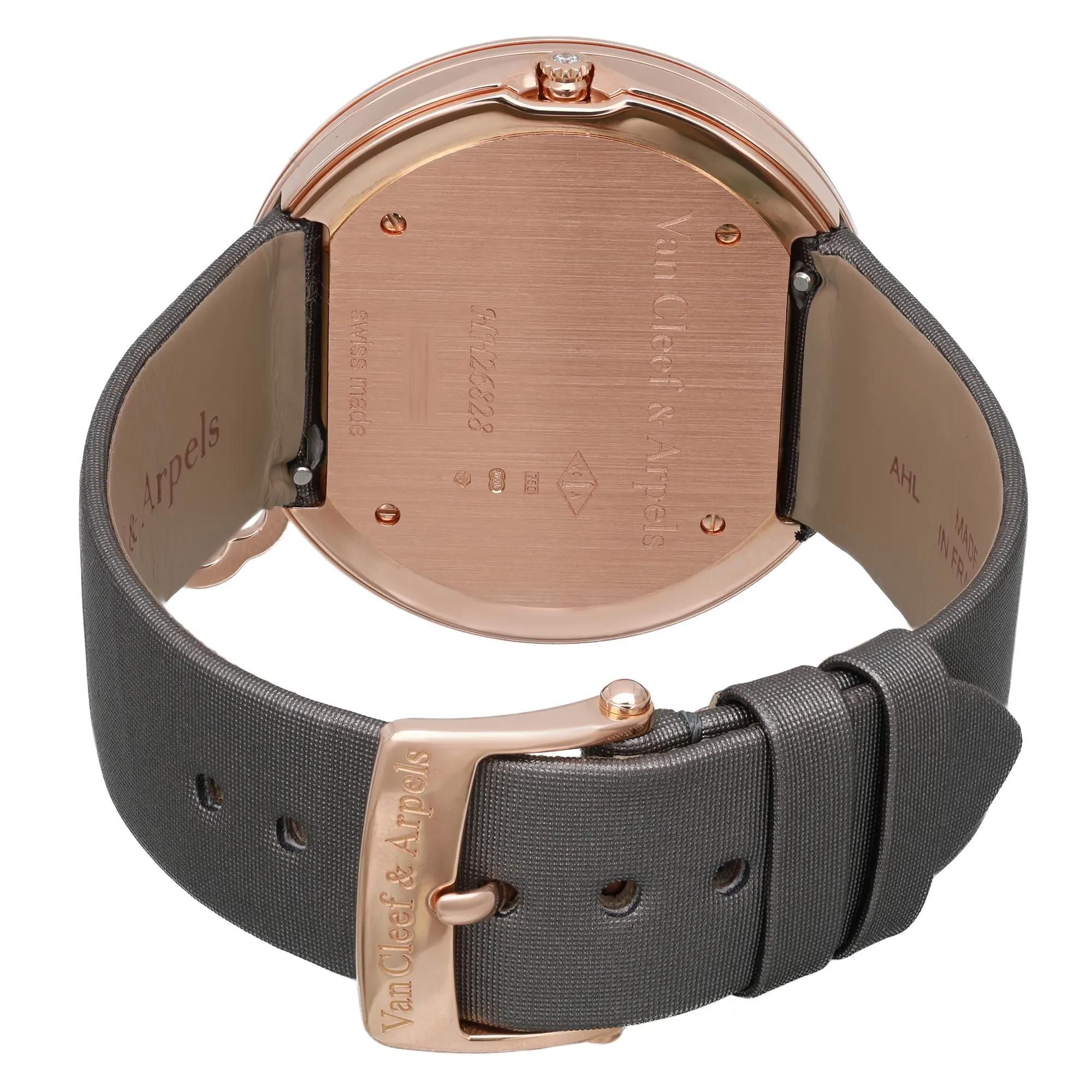 Van Cleef &amp; Arpels Charms 38MM 18K Rose Gold Diamond Watch VCARN01400