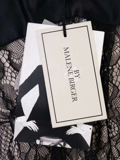 NEW By Malene Birger Black Lace Long Sleeve Blouse Size M