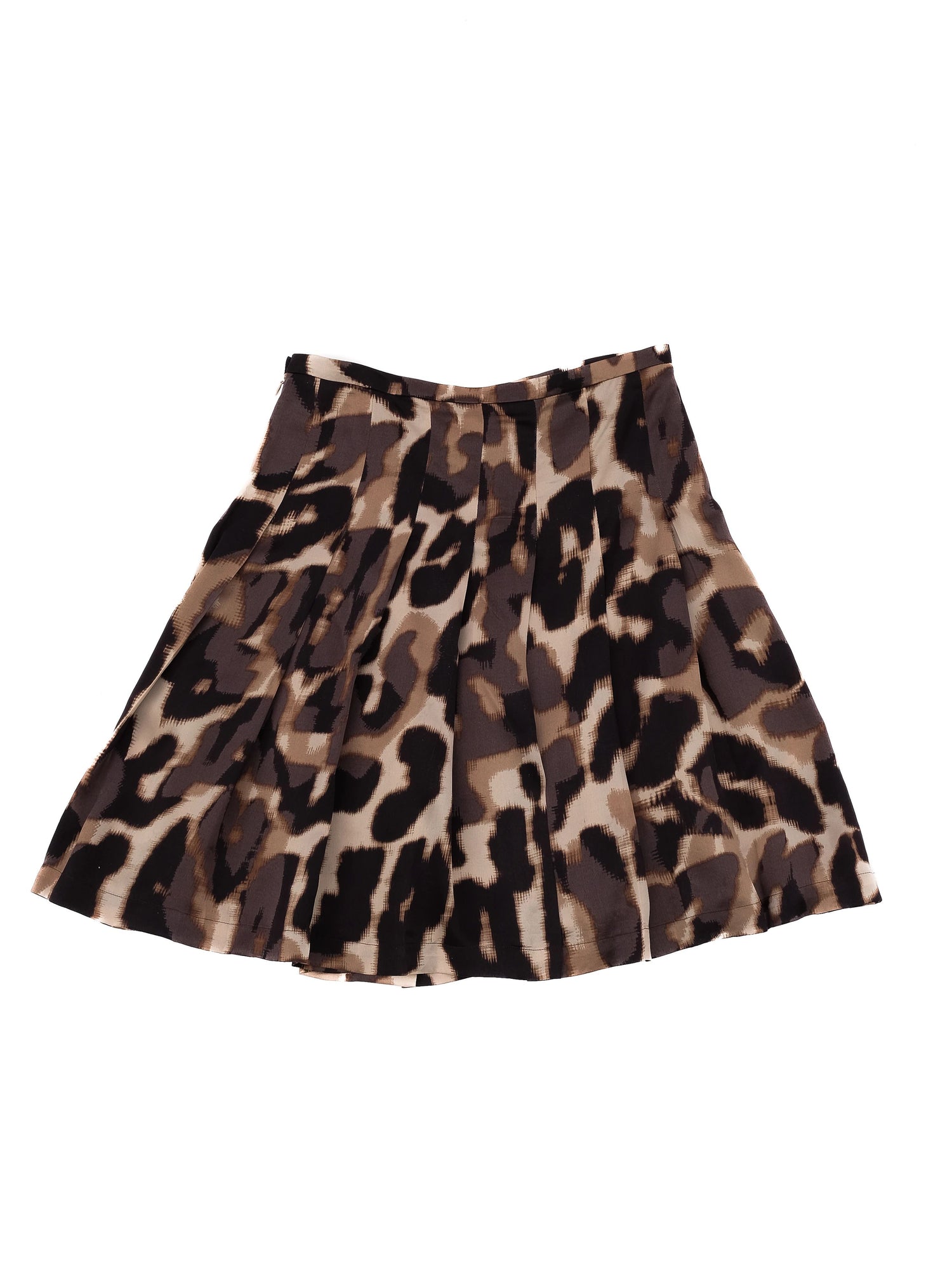 Perfect Weekend MaxMara Black Silk Pleated Skirt Size M