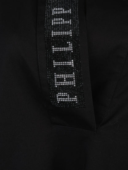 Excellent Phillipp Plein Black Long Sleeve Tunic Shirt Size S