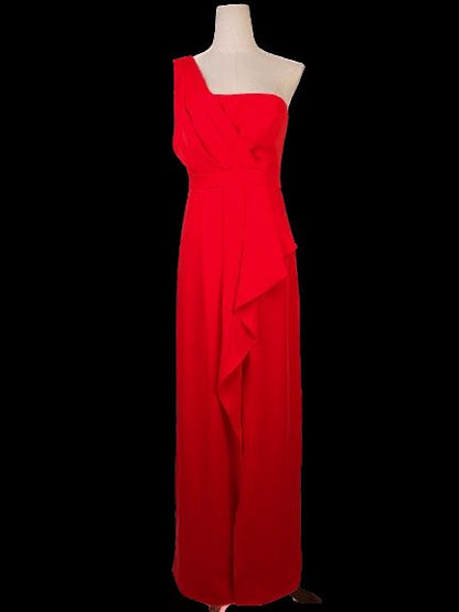 Excellent Marc Jacobs Red One-Shoulder Floor-Length Dress Size M