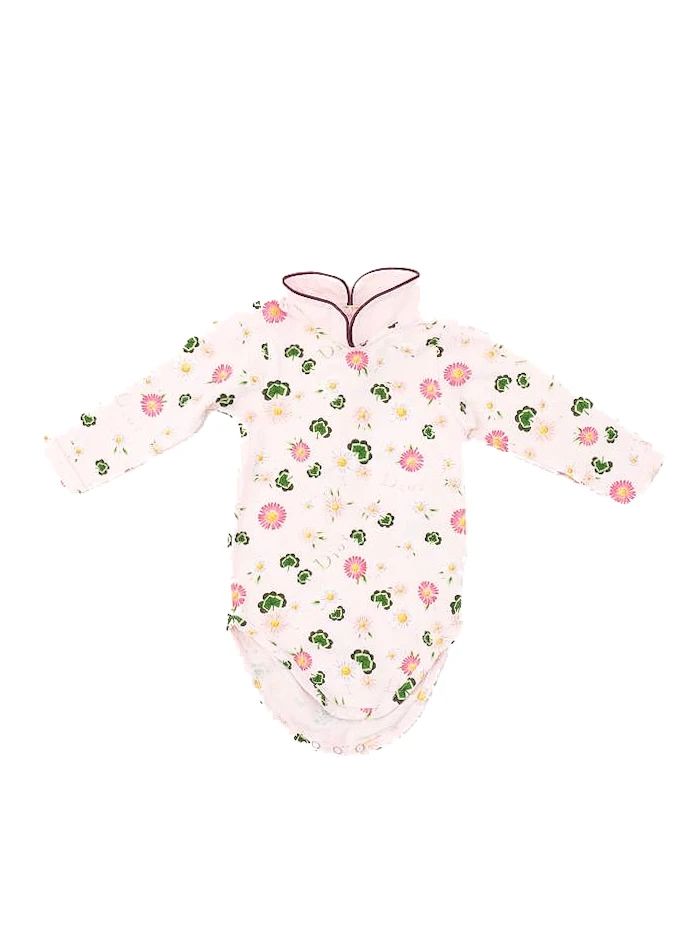 Excellent Baby Dior Floral Onesie Pink Cotton 0-3 Months