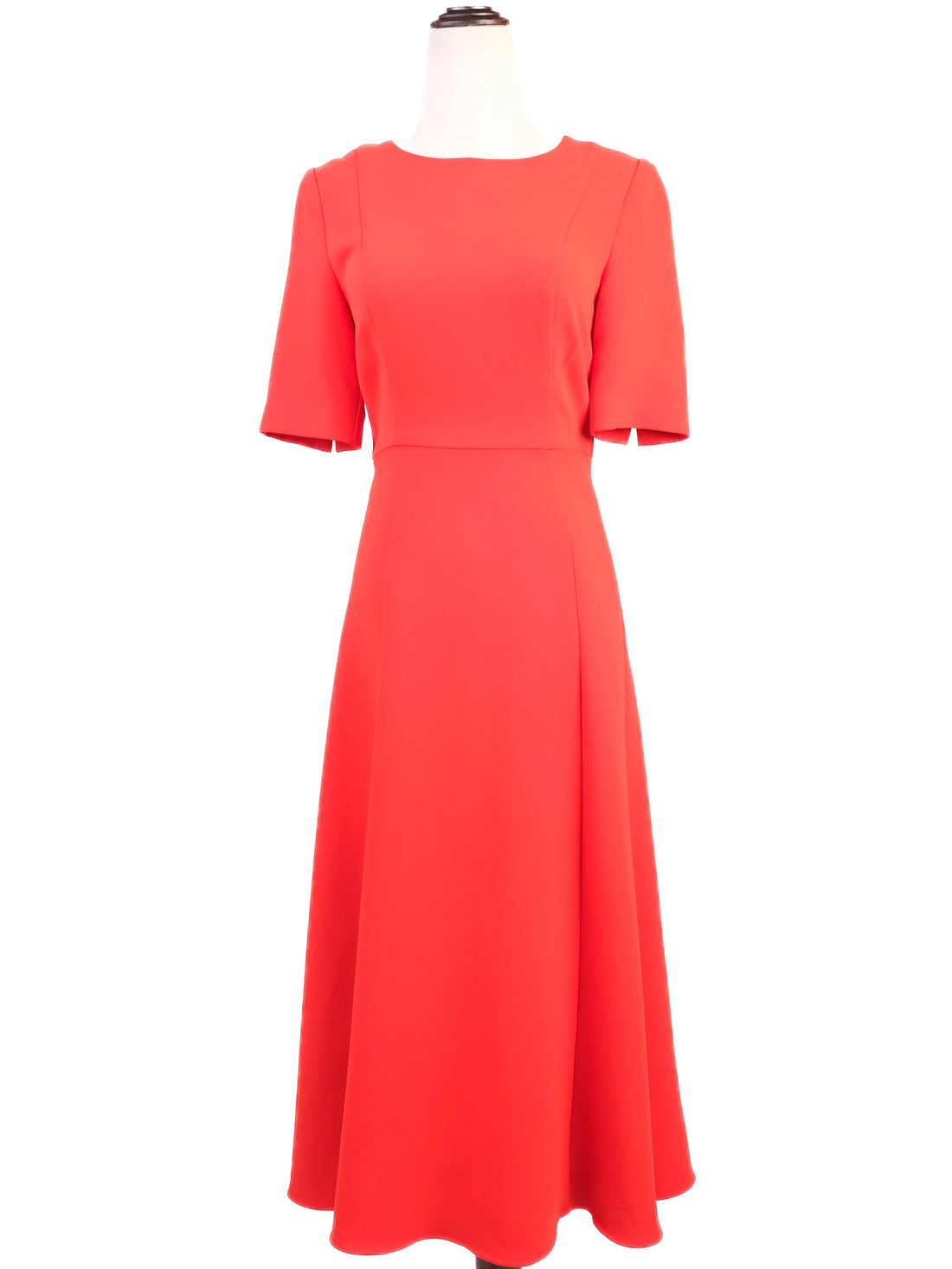 NEW L.K.Bennett Red Midi Dress Polyester Half Sleeves Size N/A
