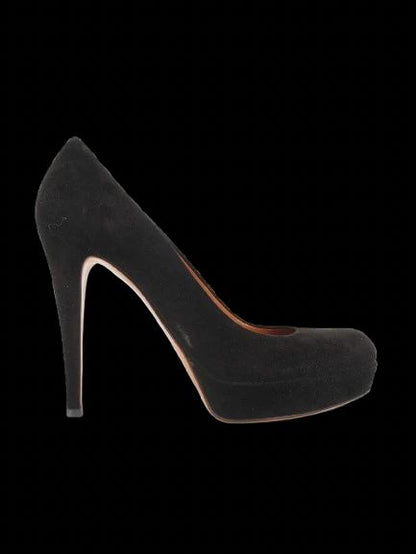 Excellent Gucci Black Genuine Suede High-Heeled Shoe Size 38.5