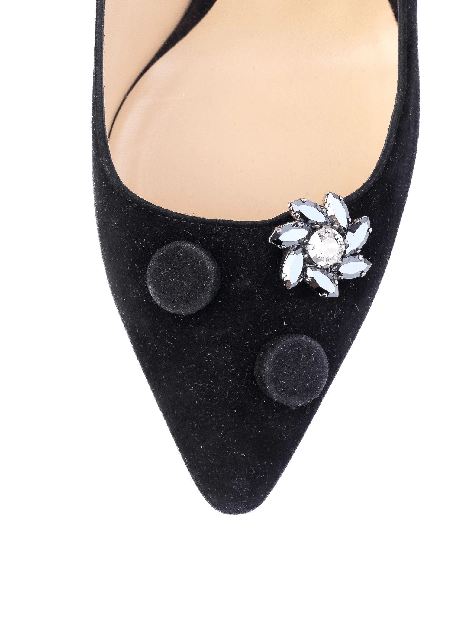 Excellent Jimmy Choo Black High-Heeled Shoes Genuine Suede Size 36