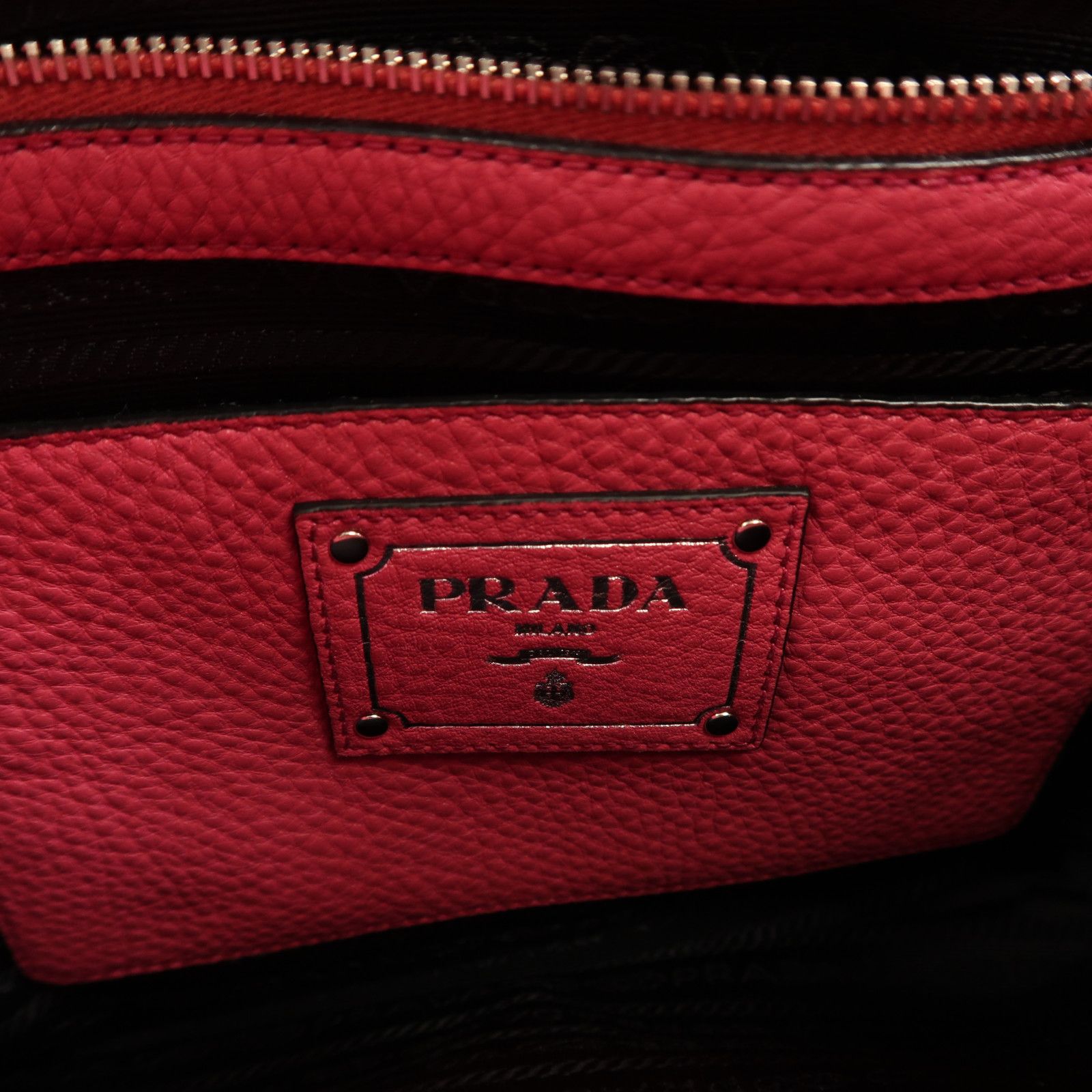 Prada Cowhide Leather Shoulder Bag 2way Shoulder Bag Pink Calfskin (cowhide) Bn 2853