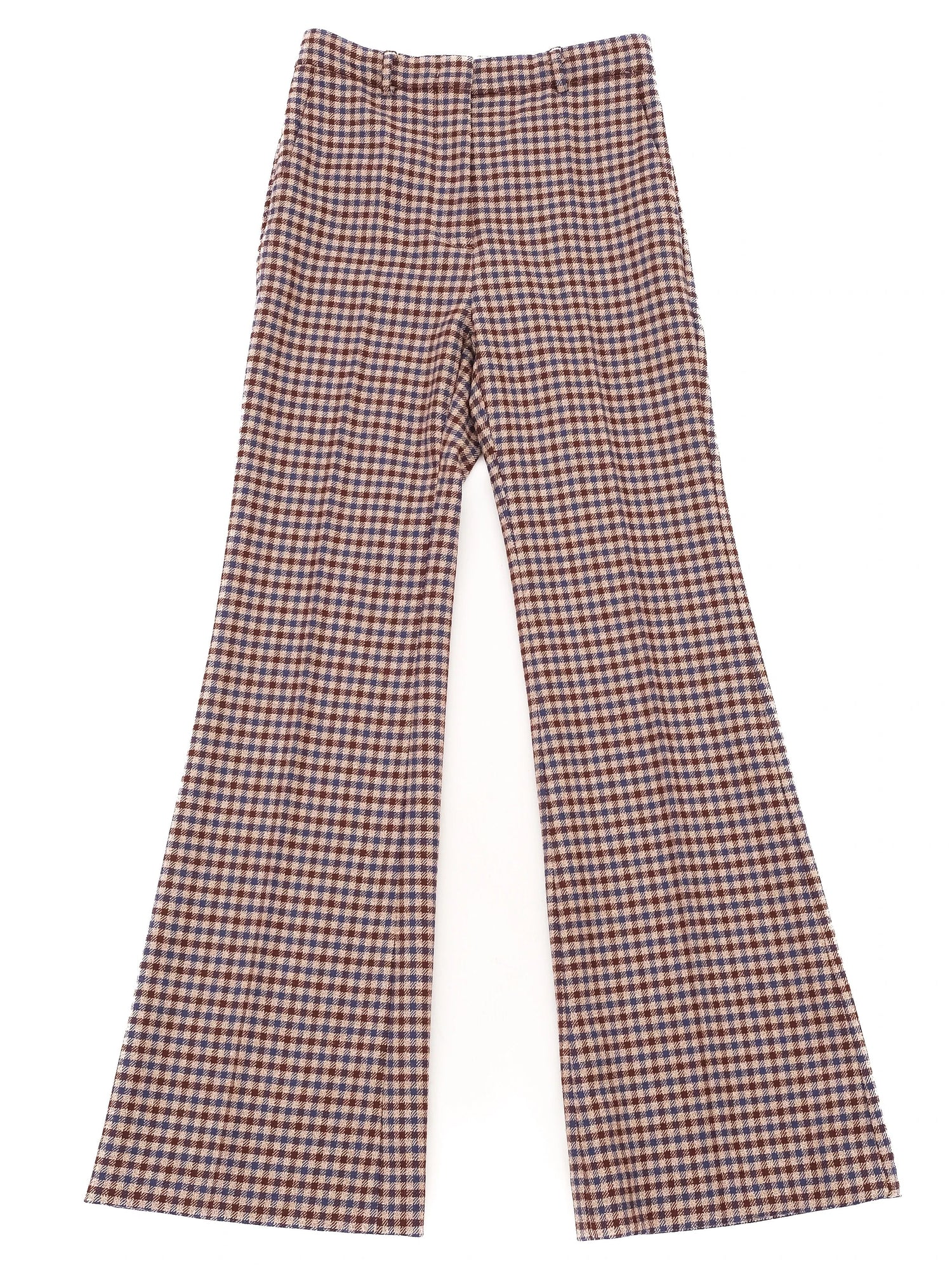 Excellent Weekend MaxMara Checkered Wool Pants Size S Flared Style