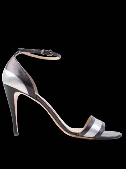 Excellent Emporio Armani Black Leather High-Heeled Sandals Size 41