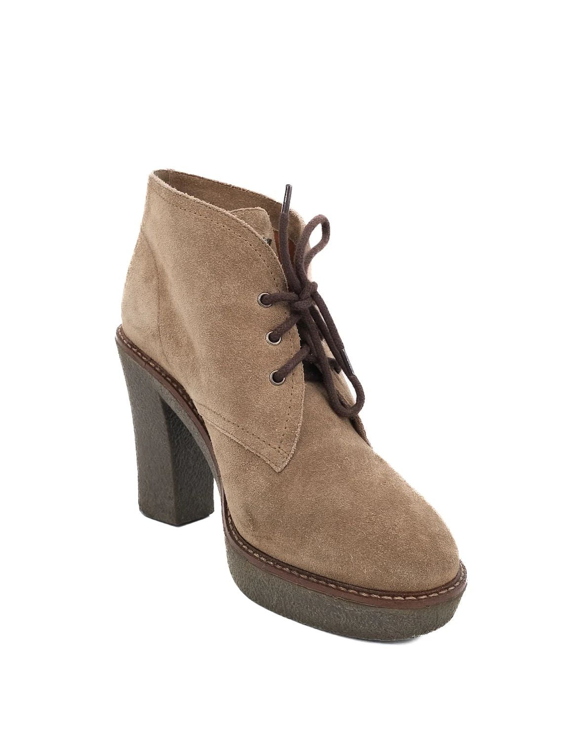 Emporio Armani Orange Genuine Suede Ankle Boots Size 37.5