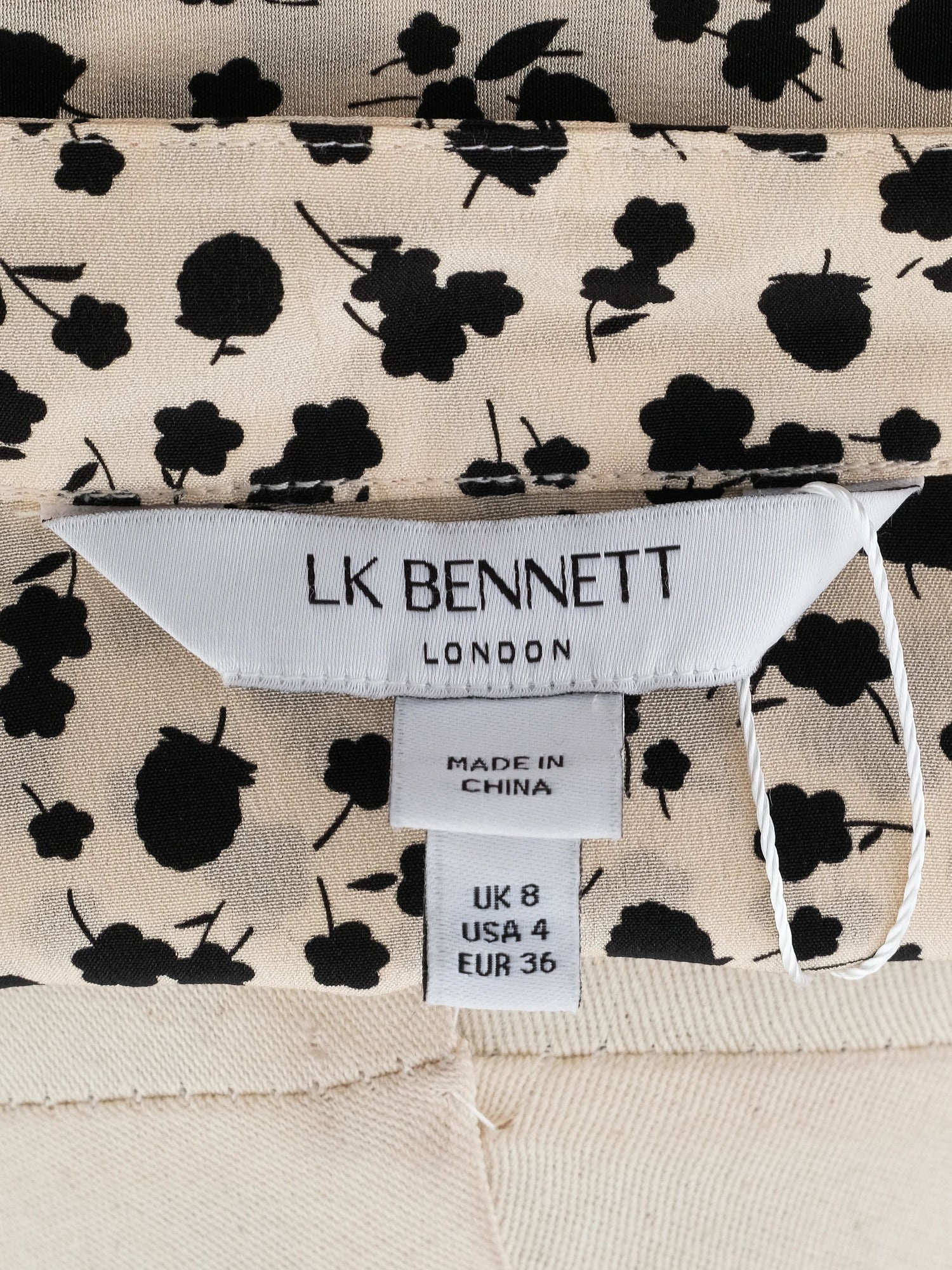 Excellent L.K.Bennett Long-Sleeve Silk Polka Dot Blouse Size S