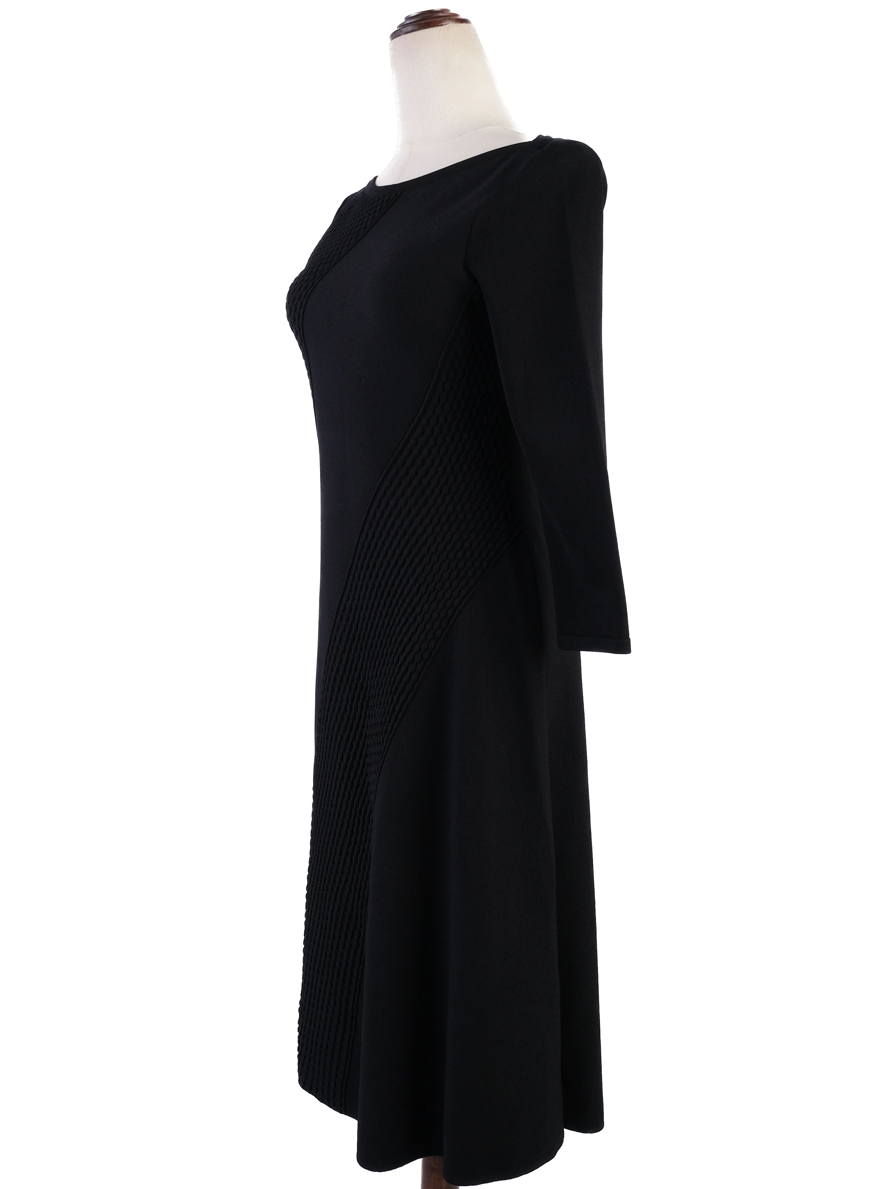 Excellent Roberto Cavalli Black Viscose Dress Size M Long Sleeve