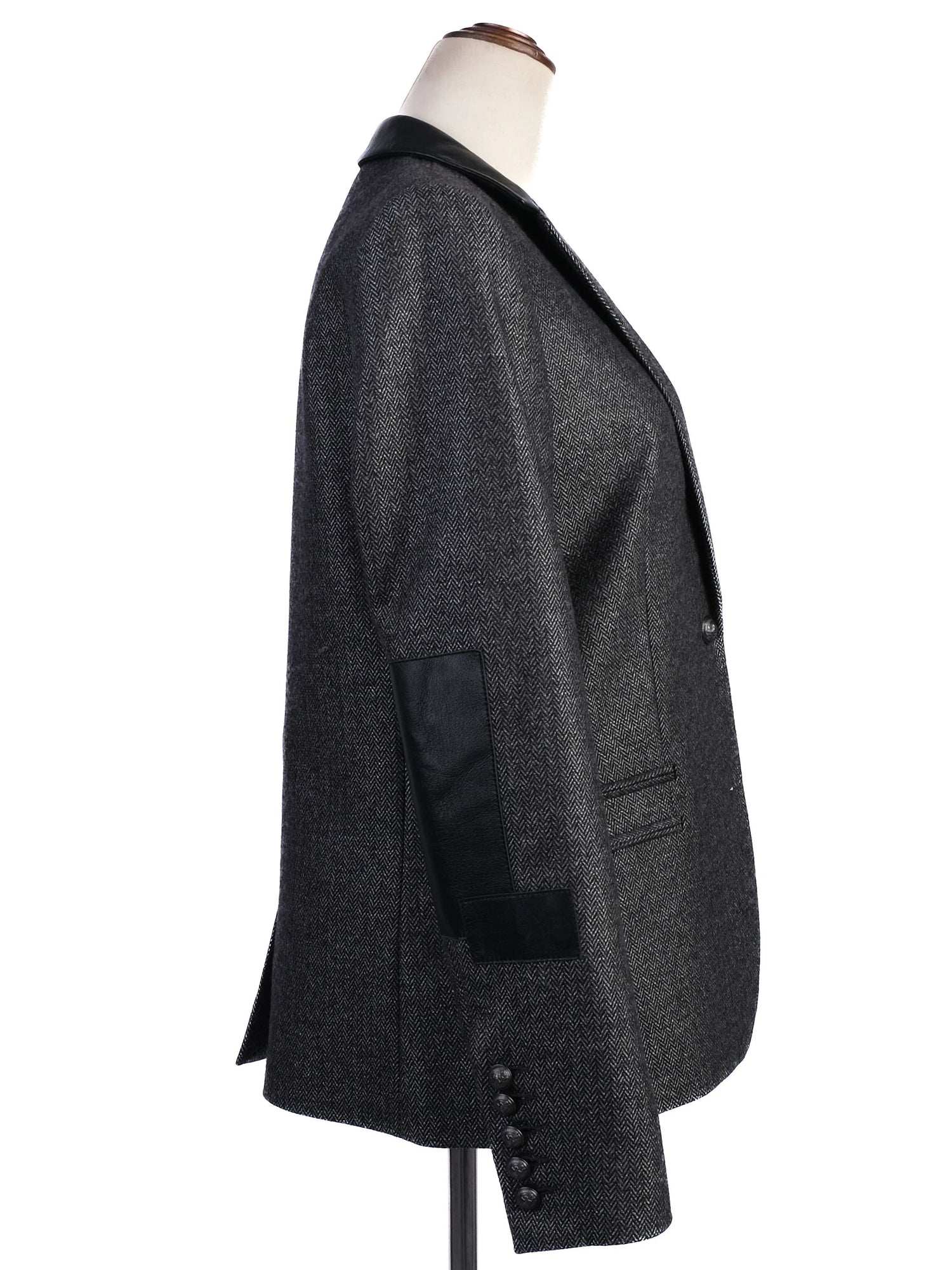 Excellent Zadig&amp;Voltaire Gray Wool Blazer with Black Collar Size N/A