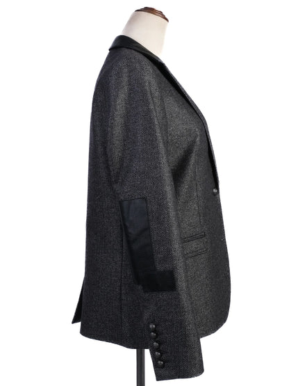Excellent Zadig&amp;Voltaire Gray Wool Blazer with Black Collar Size N/A