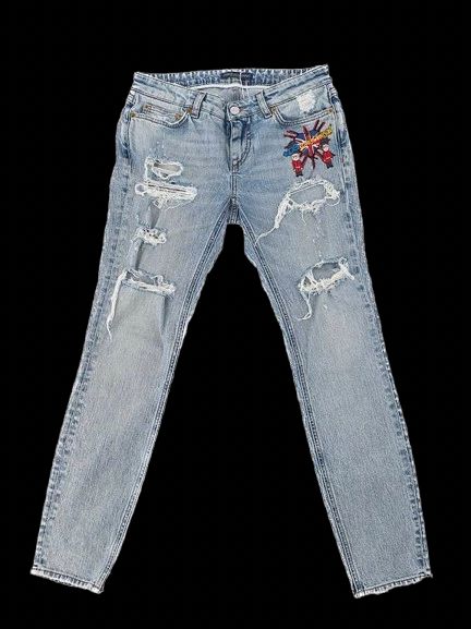 Excellent Dolce Gabbana Light Blue Distressed Jeans Size S