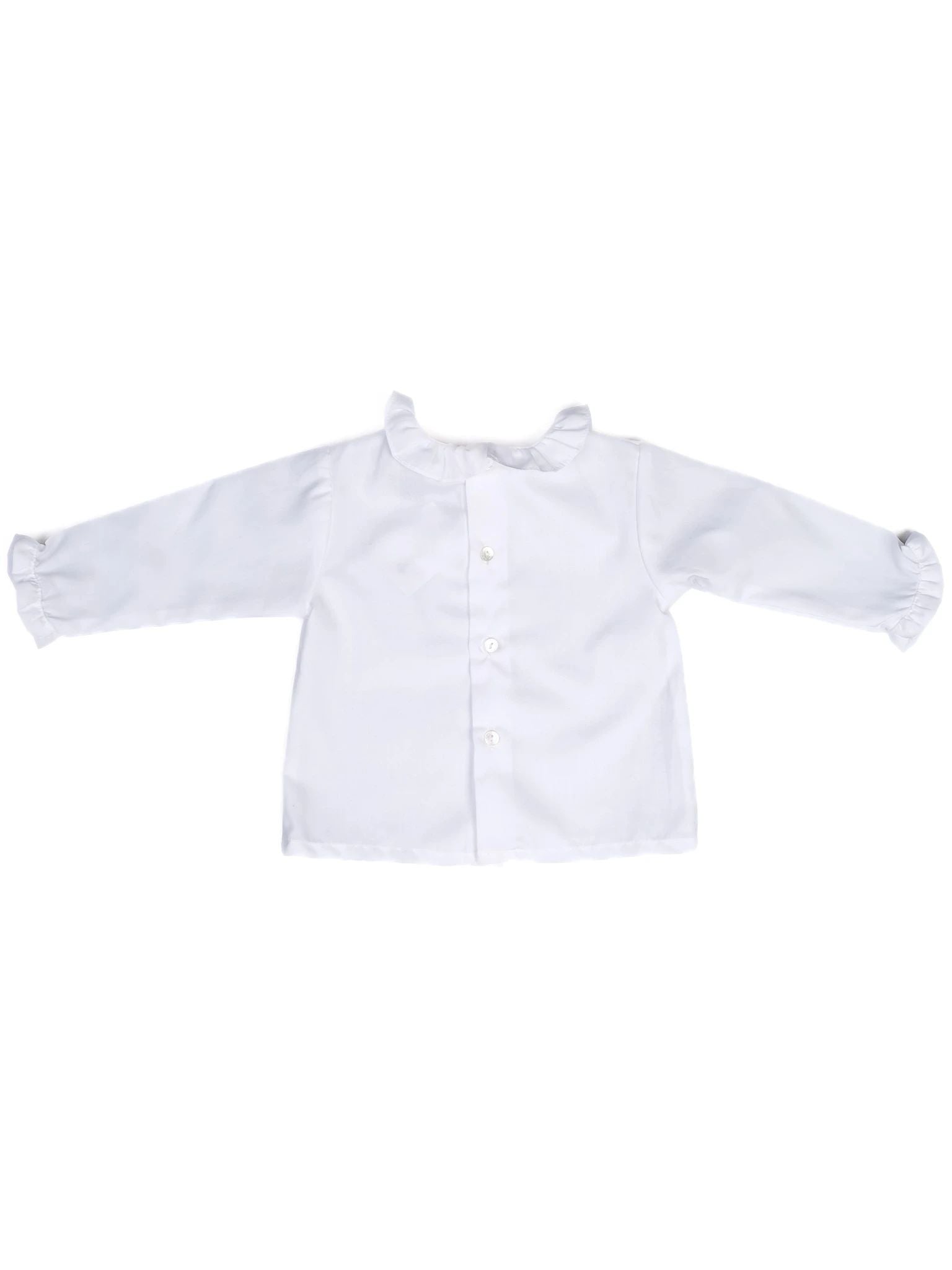 Excellent Fleurisse White Cotton Blouse for Infants Size 1.5