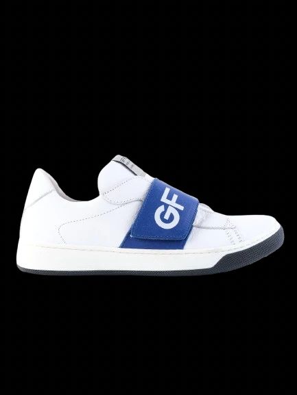 Excellent GF Ferre White Leather Sneakers for Kids Size 35